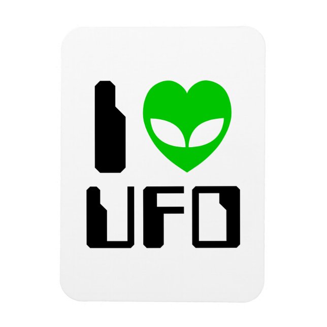 Jag Alien Heart UFO Magnet (Vertikal)