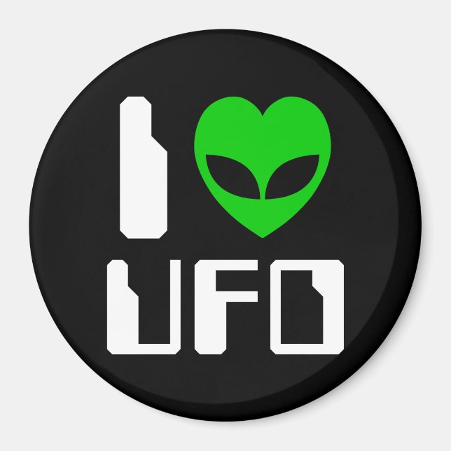 Jag Alien Heart UFO Magnet (Framsidan)