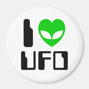 Jag Alien Heart UFO Magnet