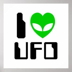 Jag Alien Heart UFO Poster