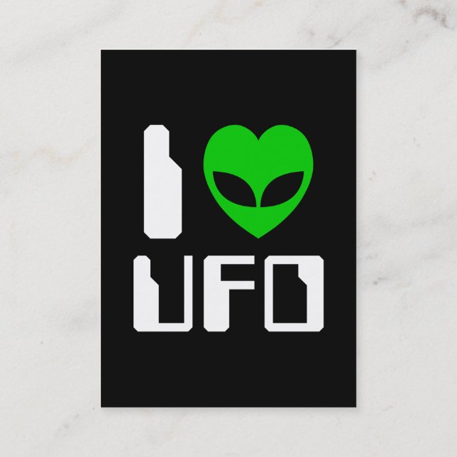 Jag Alien Heart UFO Visitkort (Baksida)