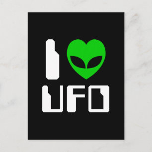 Jag Alien Heart UFO Vykort