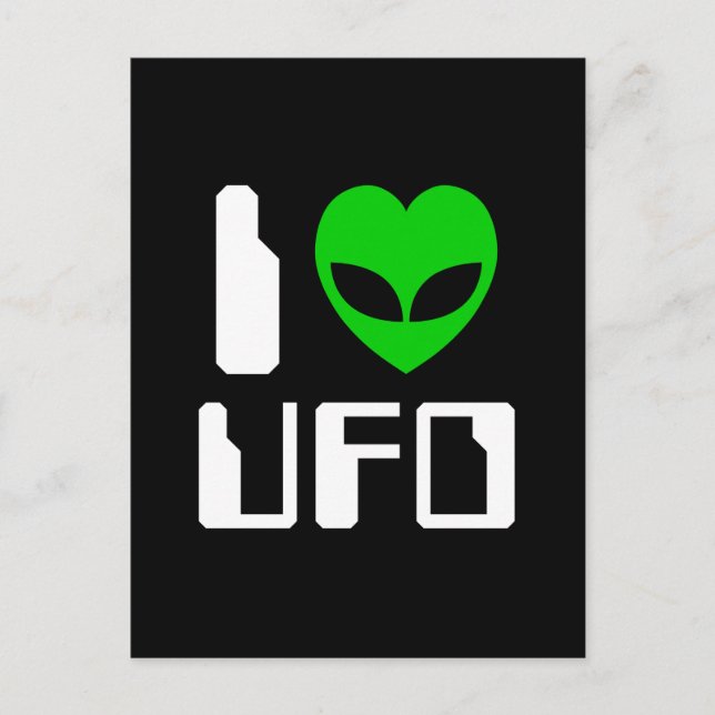 Jag Alien Heart UFO Vykort (Framsida)