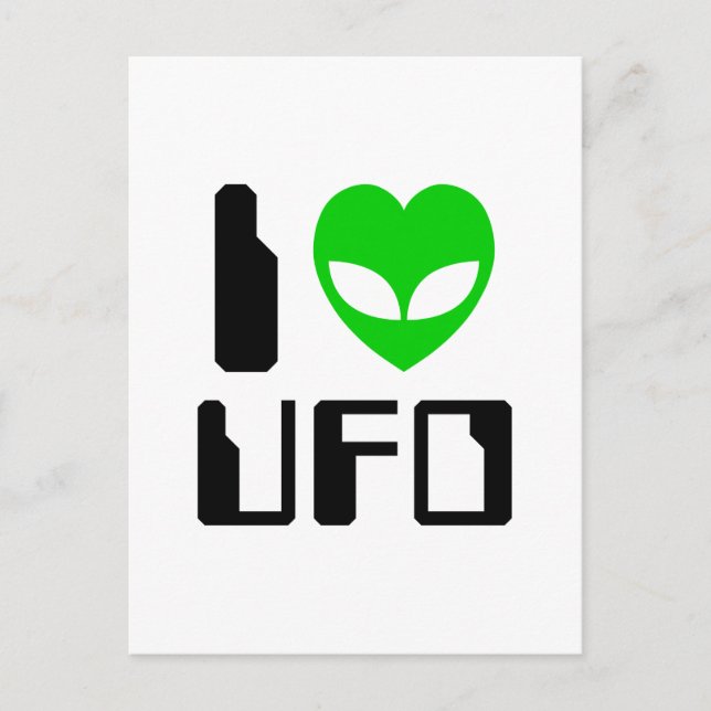 Jag Alien Heart UFO Vykort (Framsida)