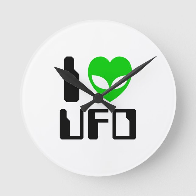 Jag Alima Heart UFO Rund Klocka (Framsida)