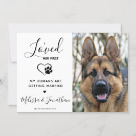 Jag älskade hennes första moderna QR-kod Pet Hund  Inbjudningar