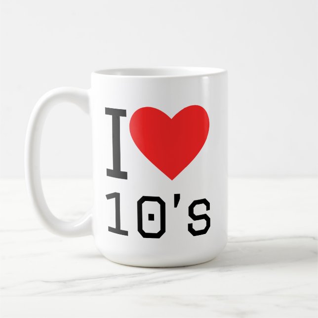 Jag älskar 10-talet kaffemugg (Vänster)