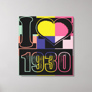 Jag älskar 1930 - Popkonst inklädd Canvas
