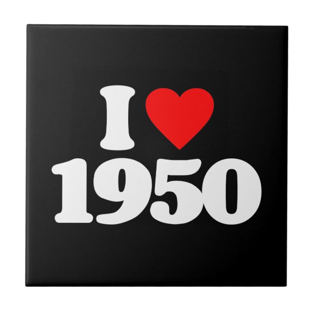 JAG ÄLSKAR 1950 KAKELPLATTA (Framsidan)