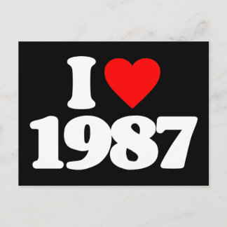 JAG ÄLSKAR 1987 VYKORT