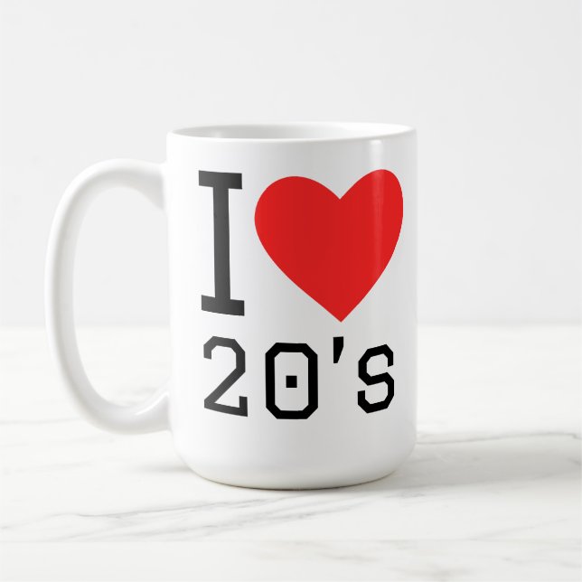 Jag älskar 20-talet kaffemugg (Vänster)