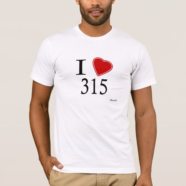 Jag älskar 315 Syracuse T Shirt (Framsida)