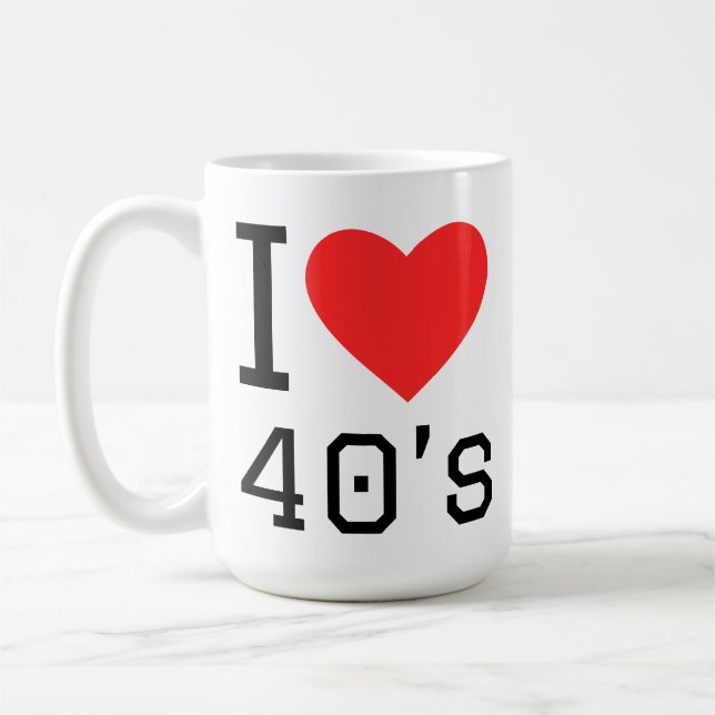 Jag älskar 40-talet kaffemugg (Vänster)