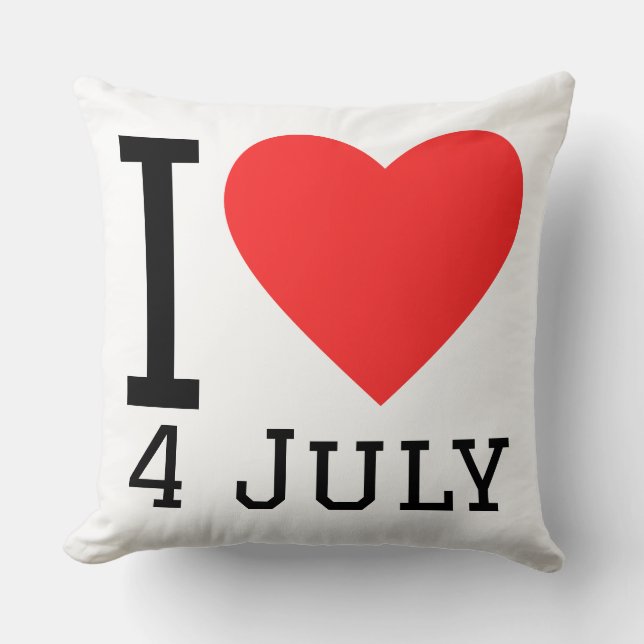 Jag älskar 4 juli kudde (Framsida)