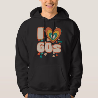Jag ÄLSKAR 60-talets groovy retro Hoodie