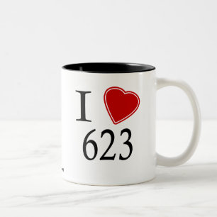 Jag älskar 623 Phoenix Två-Tonad Mugg