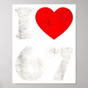 Jag älskar 67 Sex Sju Clic 67 Meme Vintage Gen Alf Poster