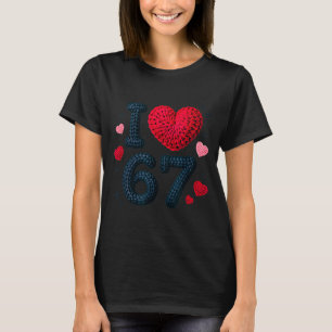 Jag älskar 67 söt mysig 67 stickad garn mönster 67 t shirt