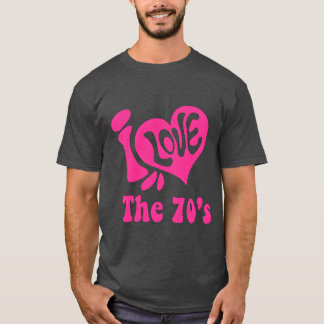 Jag älskar 70-talet sjuttiotalet musik retro novel t shirt