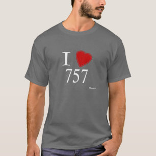 Jag älskar 757 Virginia Beach T Shirt