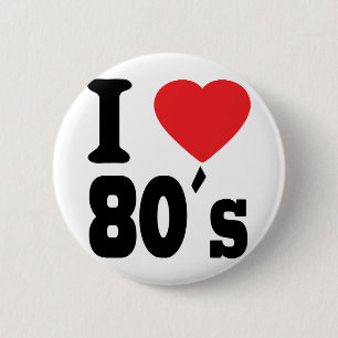 Jag älskar 80 ´s knapp