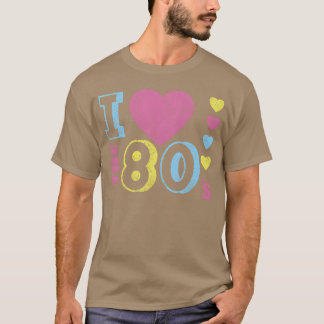 jag älskar 80-tal retro t shirt