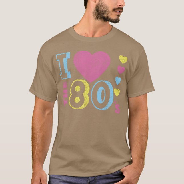 jag älskar 80-tal retro t shirt (Framsida)