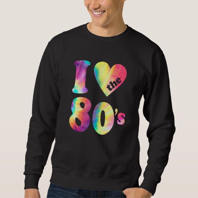 Jag älskar 80-talet Retro 1980-tals festkostym 2 Lång Ärmad Tröja (Framsida)