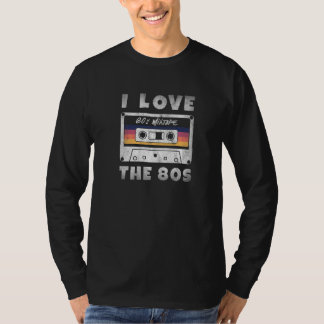 Jag älskar 80-talet Retro kassettband 1980-tal Par T Shirt