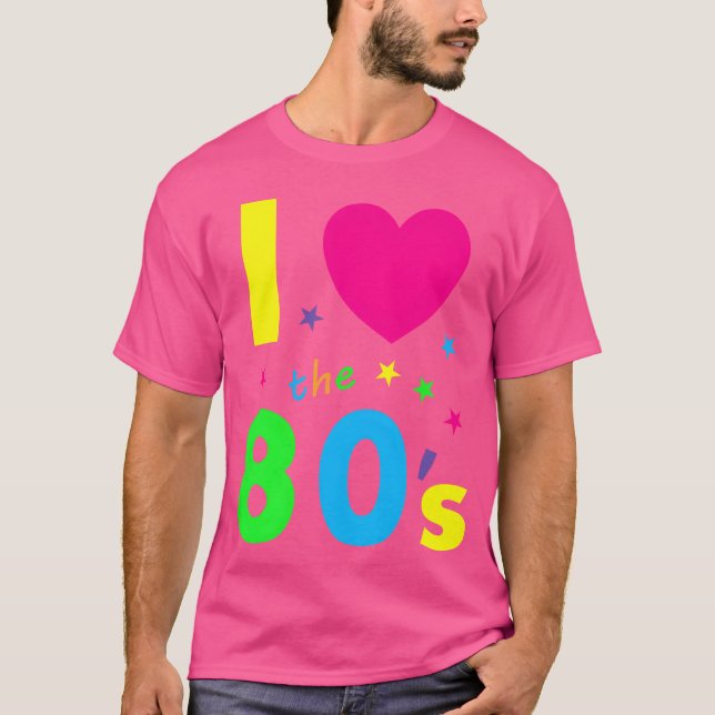Jag älskar 80-talet roligt t shirt (Framsida)