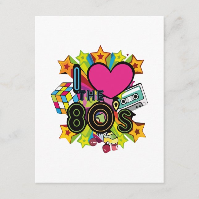 jag älskar 80-talet tilläggskort (Framsida)