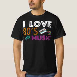 Jag älskar 80-talmusik - 80-taldräkten, t shirt