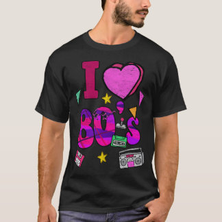 Jag älskar 80-tals skjortan Retro Vintage åttiotal T Shirt