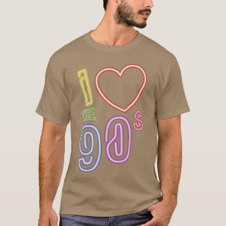 jag älskar 90-tal Retro Old School T Shirt