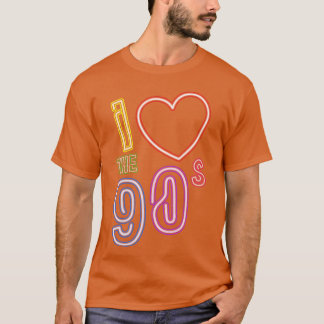 jag älskar 90-tal Retro Old School T Shirt