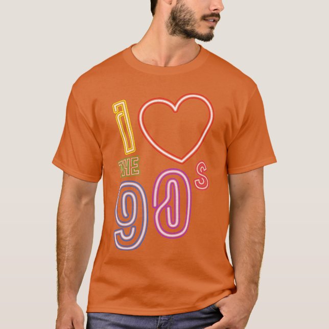 jag älskar 90-tal Retro Old School T Shirt (Framsida)