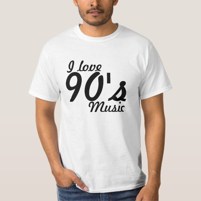 Jag älskar 90-talmusikT-tröja Tee Shirt (Framsida)