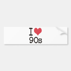 Jag älskar 90-talprodukter & designer! bildekal