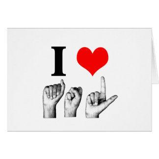 Jag älskar A-S-L Hälsningskort