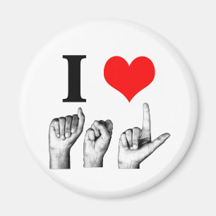 Jag älskar A-S-L Magnet