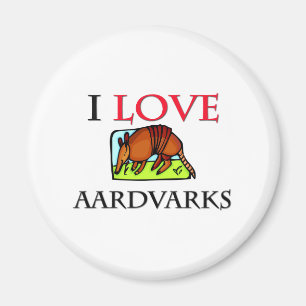 Jag älskar Aardvarks Magnet