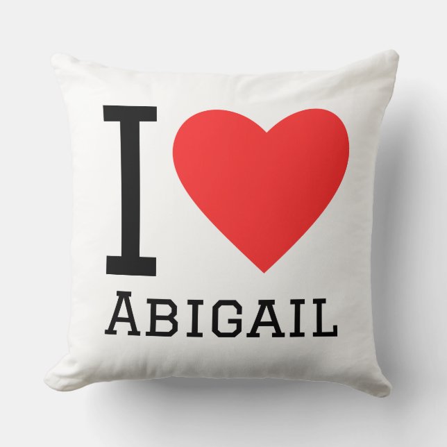 Jag älskar Abigail Kudde (Framsida)