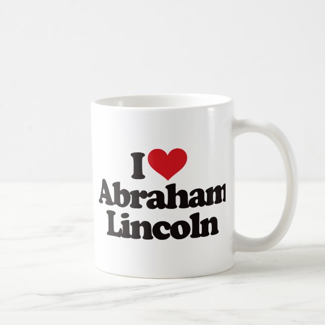 Jag älskar Abraham Lincoln Kaffemugg (Höger)