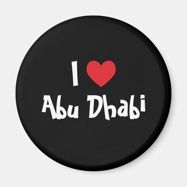 Jag älskar Abu Dhabi Magnet (Framsidan)