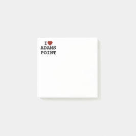 Jag älskar Adams Point Post-It Notes Block