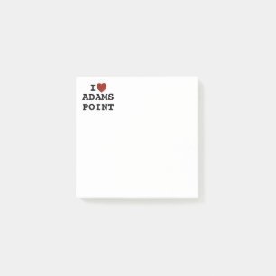 Jag älskar Adams Point Post-It Notes Block