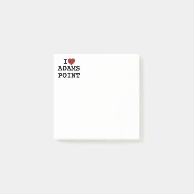 Jag älskar Adams Point Post-It Notes Block (Framsida)