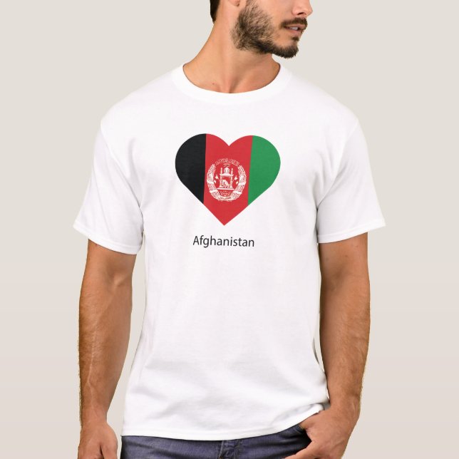 Jag älskar Afghanistan T Shirt (Framsida)