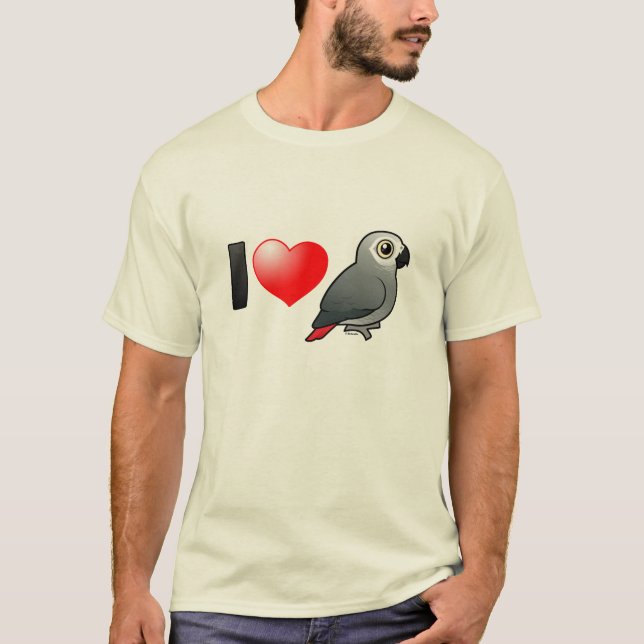 Jag älskar afrikaGreys Tee Shirt (Framsida)
