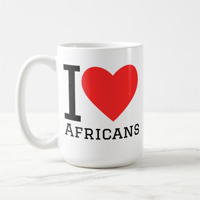 Jag älskar afrikaner kaffemugg (Vänster)
